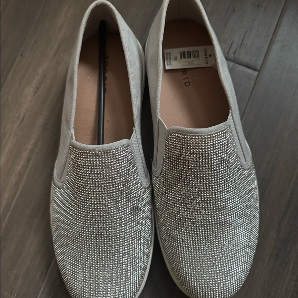 Torrid Silver Rhinestone Flats